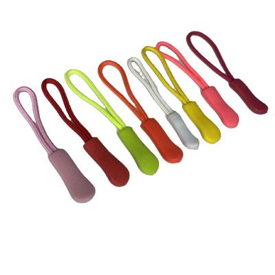 China Custom Colored Rubber Silicone PVC Zipper Slider Factory Bag String Nickel Free String Rope Zipper Pull Tpu High Quality Eco-friendly Head for sale