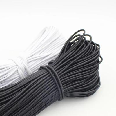 China High Quality Elastic Cord 0.8mm-40mmFactory Custom Strong Round Elastic Stretch Cord Elastic String For Earloop for sale