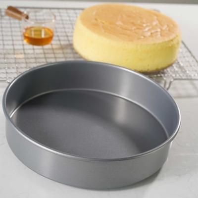 China 9.5 Inch By 0.8mm Round Chiffon Cake Mold Chiffon Cake Pan Viable Hot Selling Flat Pie Pan for sale