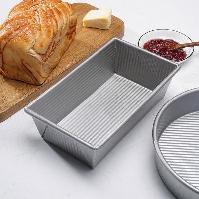 China 9.5 Inch Disposable Home Bakeries Non Stick Rectangle Bread Pan Tray Aluminum Baking Pans For Baking for sale