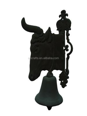 China Cast Iron Door Bell from Europe. Real Ringing Bell. Bull's head bell. Wall ornament. for sale