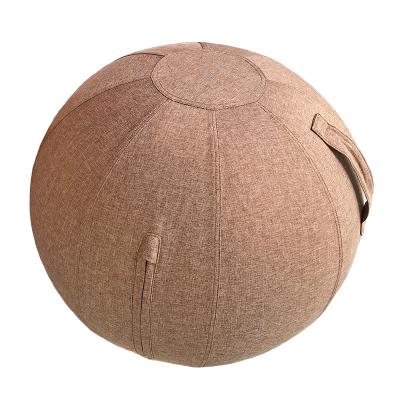 China Custom PVC Gym Anti Burst Ball With Cover Body Exercise Balance Yoga Ball for sale