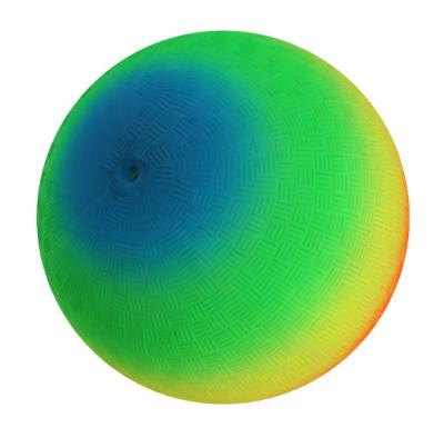 China Soft Toy 8.5 Inch And 6 Inch PVC Inflatable Rainbow Playground Ball for sale