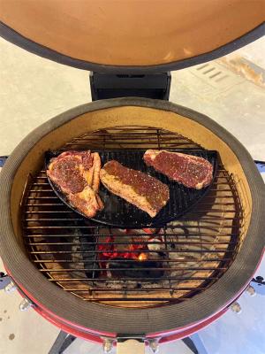 China 24in roter Ei-Holzkohlen-Grill keramisches Soem mit Edelstahl-Stand zu verkaufen