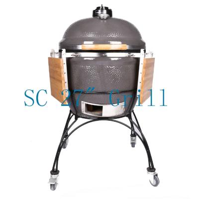 China Roestvrij staal Ei Gevormde 750F de Grillzwarte 73cm van de 29 Duimhoutskool Te koop