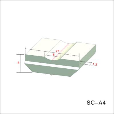 China Em volta do sulco de 8mm que solda a soldadura radiográfica cerâmica da tira de suportação 100% à venda