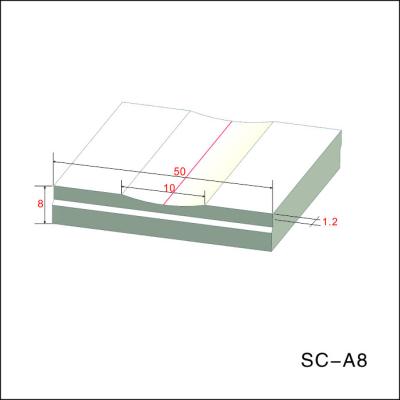 China Der Nut-10mm keramische schweißende Breite Zurückziehendes streifen-50mm v-förmig zu verkaufen