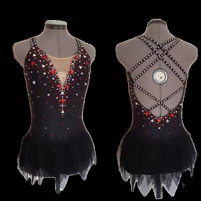 China Kids Breathable Girls Dance Dress Sparkly Mesh Splice Ballet Leotard Competition Dance Cheerleading Costume for sale