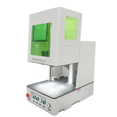 China Full-enclosed with large viewing window Mavenlaser 30W 50W 120W enclosed fiber laser marking machine jpt or raycus 50w portable fiber laser marking machine for sale