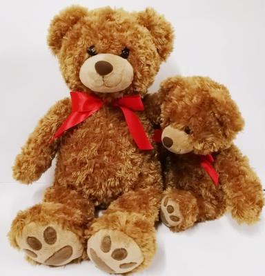 China Two Plush Sizes Teddy Bears Large And Small Soft Stuffed Brown Teddy Bears Eco - Friendly / Hand Made for sale