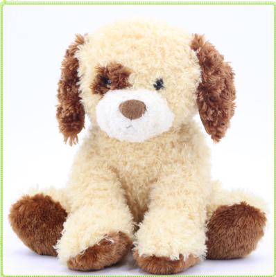 China Eco-friendly Cute Beige Plush Dog Herring Soft Dog Plush Toy for sale