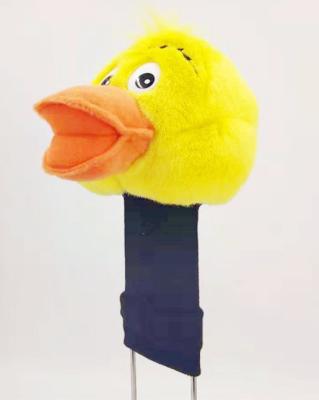 China Custom plush soft/handmade/beaytifu knit animal yellow duck golf club headcovers soft products for sale