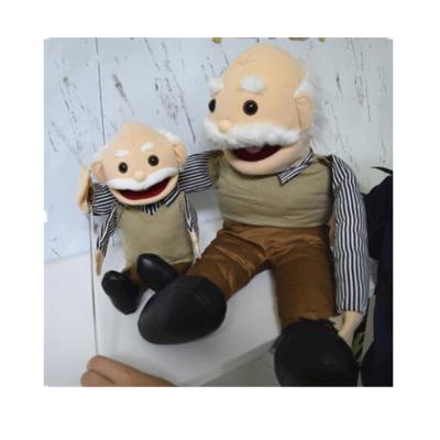 China Customized Eco-friendly/Cute/Handmade Shape Hand Puppet Grandpa Human Puppet For Fun for sale