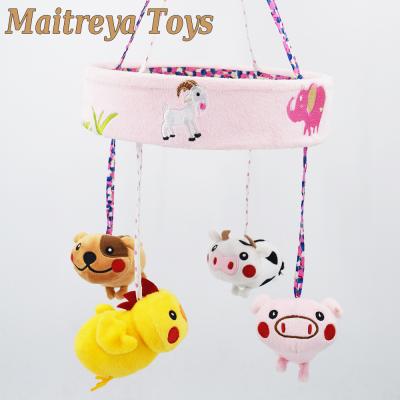 China Personalized Custom Baby Crib Hanging Decorative Plush Stuffed Soft Animal Mobile Toys for sale