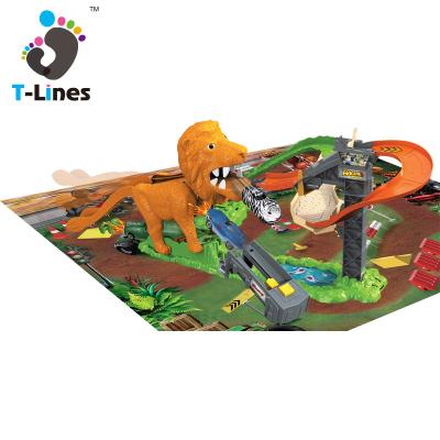 China Dinosaur Racing Toy Electric Car Eco - Friendly Material Track With IC for sale