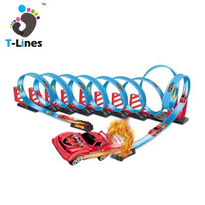 China Hot Sale Eco-Friendly Material Timeline Track Set Race Car Track Toy For Kids for sale