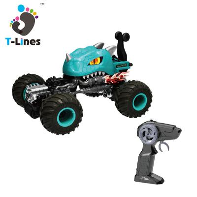 China Good Sale 2.4Ghz 4CH 360 Degree Rotation Standing Remote Control Car 1:14 RC Twist Stunt Car Eco-friendly Material Toy For Kids for sale