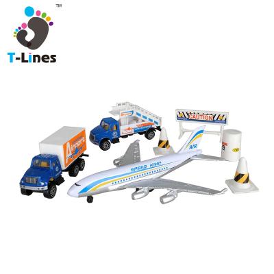 China Eco - Friendly Material Airplane Model Set Airport Toys For Kids for sale