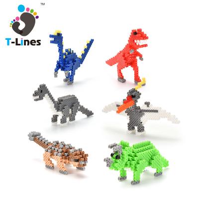 China DIY Items Educational Popular Toys Dinosaur Ironing Puzzle Beads Pegboard Educational Puzzle Toys Jigsaw Blocks Set Handmade Children for sale