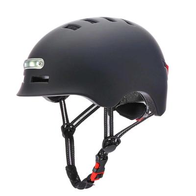 China ABS+PC Ebike Helmet Scooter Bicycle Professional Cycling Safety Helmet With Front Rear Warning Light for sale