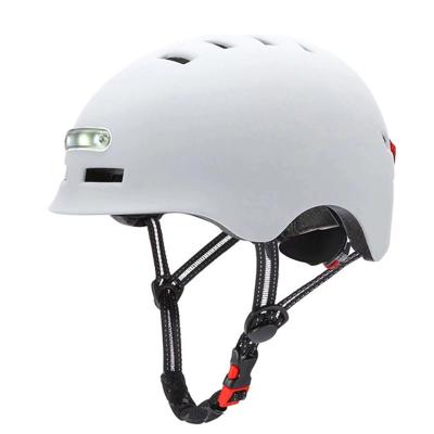 China ABS+PC Electric Helmet E Scooter Safety Helmet Cycling Night Ride Cycling Helmet With 2 LED Warning Lights for sale