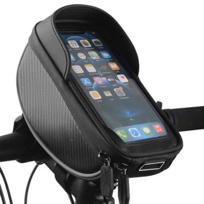 China Bikes Riding Hard Shell Bike Front Phone Bag Waterproof Handlebar Bicycle Phone Bag for sale