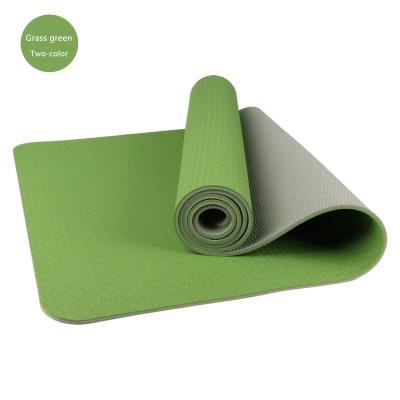 China Non Manufacturer Tpe Logo Tape Camping Yoga Mat Eco Friendly Customized Anti-skid Slip for sale