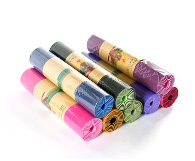 China Non Slip Anti Slip Comfortable Custom Printed New Eco Friendly Tape Fitness Yoga Mats for sale