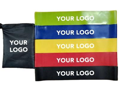 China Portable Durable High Quality Colorful Logo Stretch Mini Loop Gym Yoga Elastic Resistance Band Customized Fitness Exercise Workout for sale