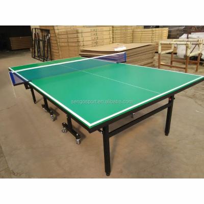 China HDF/MDF green ping pong table set/team sports table/removable ping pong table for sale