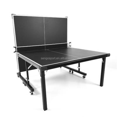 China HDF/MDF Double-folding table tennis indoor/outdoor mobile Ping Pong Table for sale