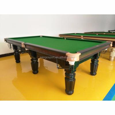 China Professional gym the most popular style 8ft 9ft 12ft top slate snooker snooker solid wood pool table for sale