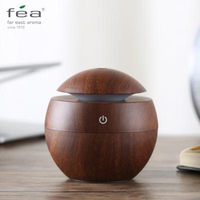 China USB FEA Brand Mini Ball Ultrasonic Air Cleaner Wooden Humidifier, Professional Humidifier LED Aroma Diffuser for sale