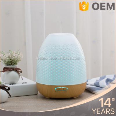 China Hotel Wooden Color Ultrasonic Home Air Fragrance Humidifier Aroma Diffuser With LED Light for sale