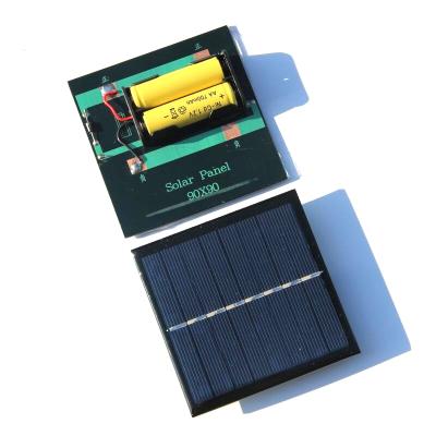 China BUHESHUI 1W polycrystalline silicon solar panel with base for AA battery 1W 4V solar cell for 1.2V 2xAA rechargeable battery charging directly new for sale