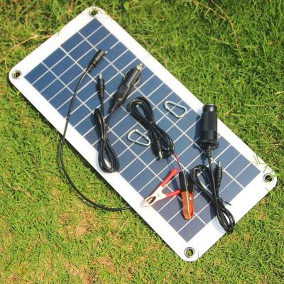 China BUHESHUI 18V/5V 10.5W Car/Mobile Phone Solar Panel Semi-flexible Portable Charger for 12V DIY Car Boat Engine Battery Charger Solar System for sale