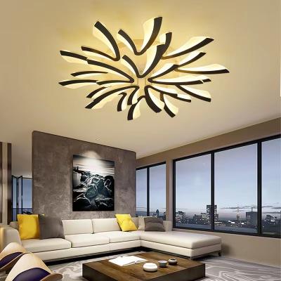 China New Modern Acrylic Outdoor Mounted LED Ceiling Lights Living Dining Room Kitchen Bedroom Indoor Lamps Lighting Fixtures With Remote AC 85-265V for sale