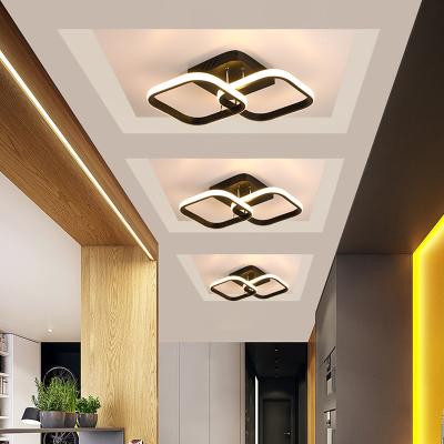 China Black and White Modern LED Small Ceiling Lamp Black and White Ceiling Light for Living Room Bedroom Corridor Light Balcony Lights Aisle Light Fixtures for sale