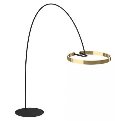 China Art C Modern Minimalist Adjustable Ring Art Luxury Vintage Floor Lamp for Nordic Living Room Floor Light for sale