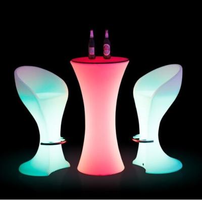 China Modern Rechargeable Colorful Led Furniture LED Light Bar High Cocktail Table For Party for sale