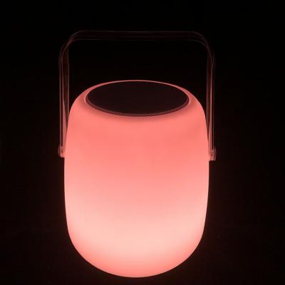 China PORTABLE Portable Remote Control Music Lantern Table Speaker Light 3W RGBW LED Speaker Light for sale