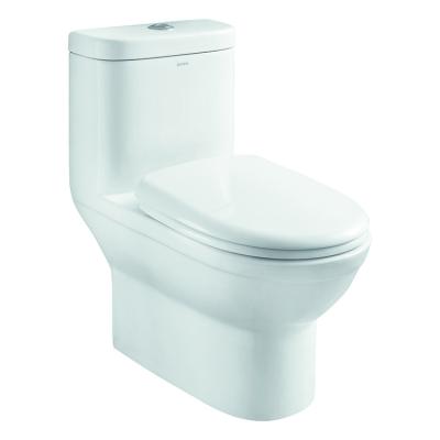 China aB1351H Double-Flow One-Piece Bathroom Toilet PP Seat Swirl Super Commode Cheap Washdown Toilet for sale