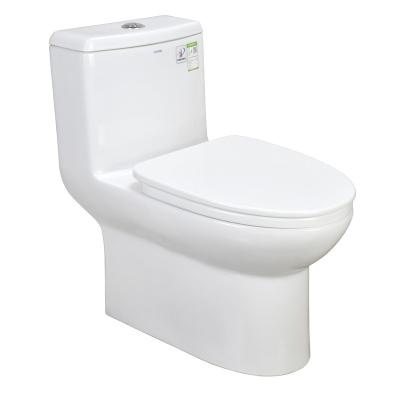 China Double-flush Foshan NL151 China ANNWA white one-piece toilet with pp toilet seat for home morden design for sale