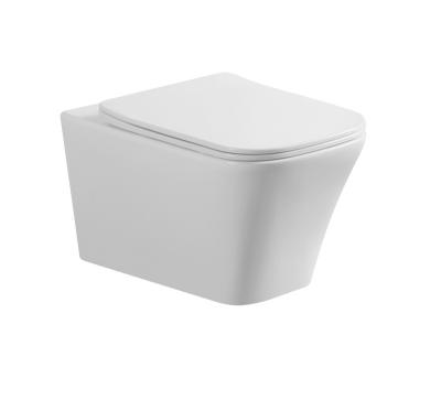 China Hung Toilet European Square CE Cistern Wall Hidden Rimless Wall Hung WC Ceramic Dresser EX9321 for sale