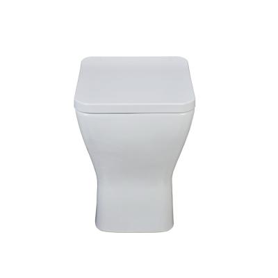 China Double-Flow Modern Ceramic P-trap Rimless Flush Back To The Wall Toilet With Hidden Water Tank for sale