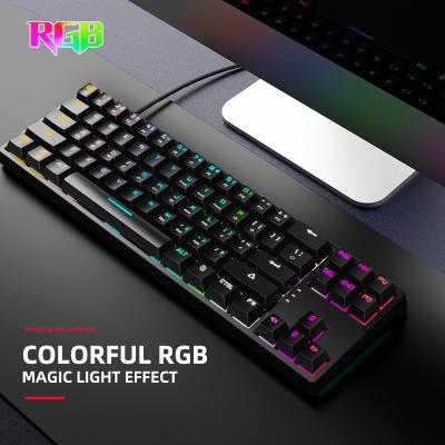 China Multimedia Keys Custom 71 Keys Pudding Keytop Wired Mechanical Keyboard With RGB Transparent Cover Led 60% Hot Swap Mechanic Keyboard for sale