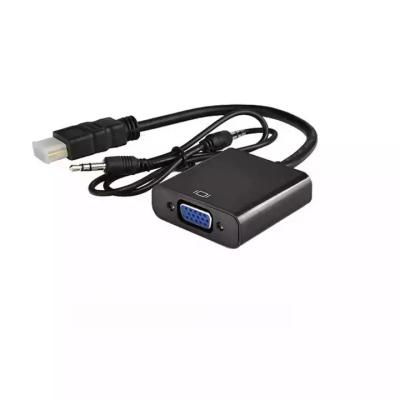 China Hot Sale COMPUTER HD VGA Adapter 1080P Convertidor HDTV Male to VGA Female VGA Audio Video Converter to HD Adapter Cable for sale