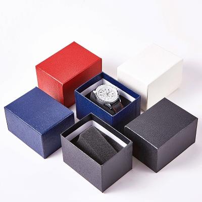 China Eco-friendly Material Watch Box SUNDO Logo Wrist Watch Packaging Box Custom Wholesale With Pillow Top-bottom Type Paper Boxes For Watch for sale