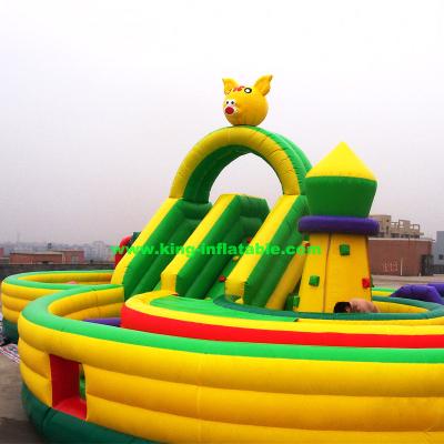 China Cheap Giant Bouncy Castle Oriented Bouncy Castle Plato 0.55mm PVC Tarpaulin Inflatable Games From Supplier for sale