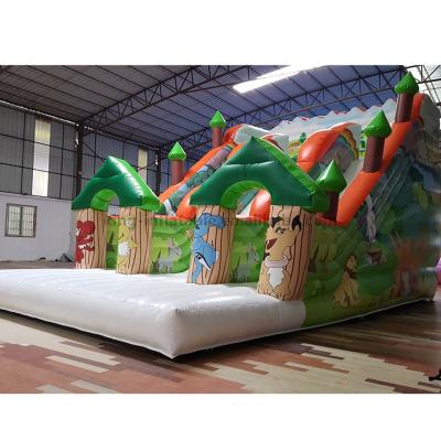 China New Design PVC Tarpaulin Animal Inflatable Slip n Dry Slide Bouncy Castles With Slide for sale